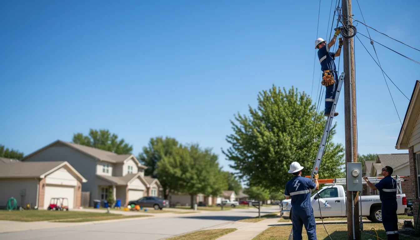 Residential electrician providing installation services in Campbell, OH